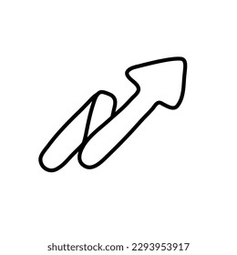 Arrow sketchy design elements vector illustration