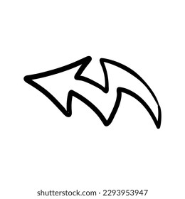 Arrow sketchy design elements vector illustration