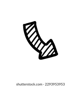 Arrow sketchy design elements vector illustration