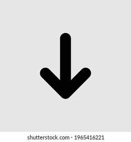 arrow small down icon isolated vector illustration