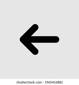 arrow small left icon isolated vector illustration