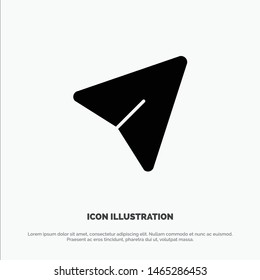 Arrow, solid Glyph Icon vector. Vector Icon Template background