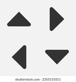 Arrow sorted up down left right icon vector