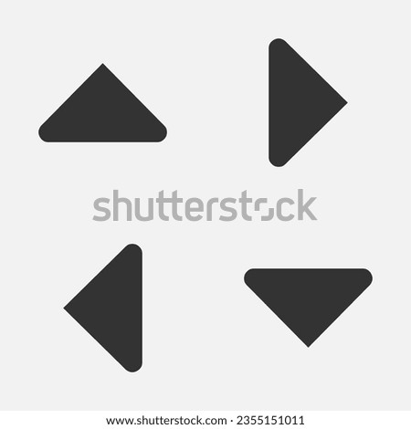 Arrow sorted up down left right icon vector