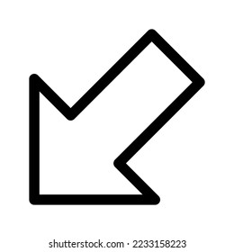 Pfeil-Süd-West-Symbol Vektor Symbol Design-Illustration