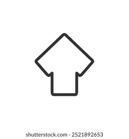 Stilvolles Pfeil- und Pik-Symbol, Speerspitze schwarz, Pake-Symbol.