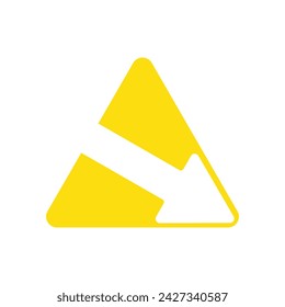 Arrow spear logo design in triangle combination