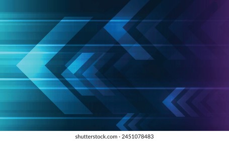 Arrow speed abstract blue background