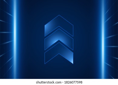 arrow speed. vector communication concept. technology abstract background.