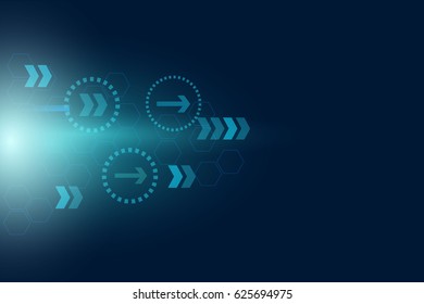 arrow speed, vector communication technology abstract background 