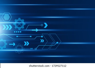 arrow speed, vector technology abstract background 