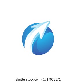 Logo-Symbol für den Pfeil- und Kreisverkehr