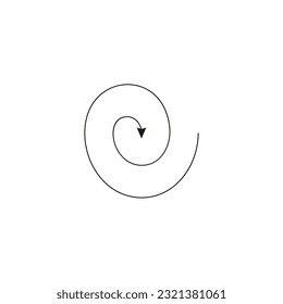 Arrow, spiral geometric symbol simple logo vector