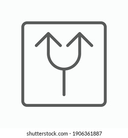 arrow split icon, arrow vector