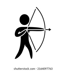 Arrow sport. Summer sports icons, vector pictograms for web, print and other projects. Sports icons for international sports championships or events.