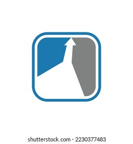 arrow square 2 logo icon template