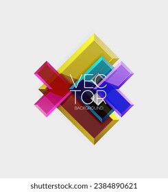 Arrow square geometric vector abstract background