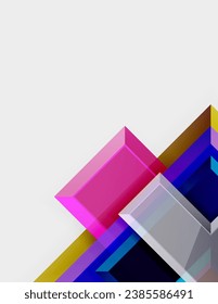 Fondo abstracto del vector geométrico cuadrado de flecha