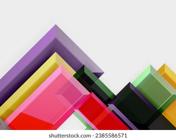 Arrow square geometric vector abstract background