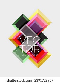 Arrow square geometric vector abstract background