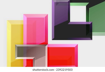Arrow square geometric vector abstract background