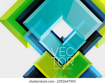 Arrow square geometric vector abstract background