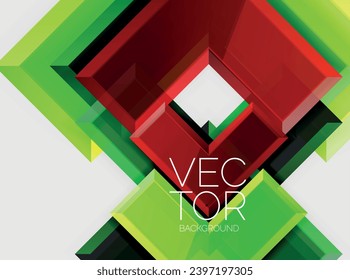 Arrow square geometric vector abstract background