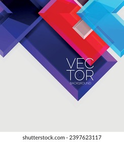 Arrow square geometric vector abstract background