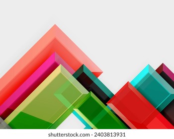 Arrow square geometric vector abstract background