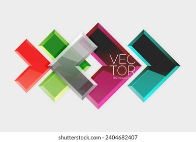 Arrow square geometric vector abstract background