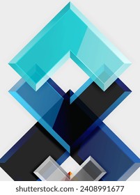 Arrow square geometric vector abstract background