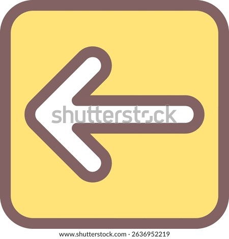Arrow Square Left Filled Style Icon Design