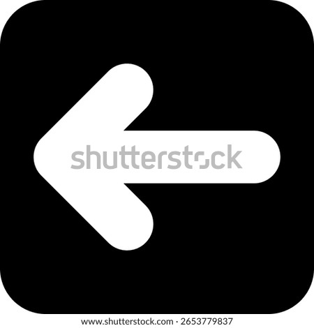 Arrow Square Left Modern Black Icon Design