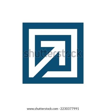 arrow square logo icon template