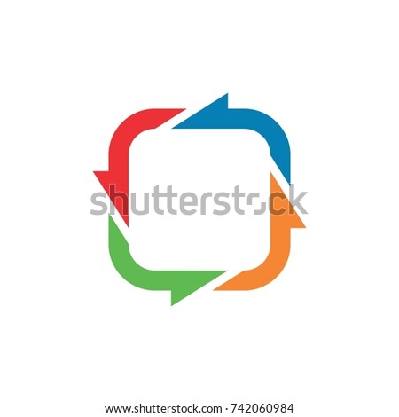 Arrow Square Logo Vector
