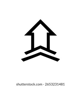 up arrow stack business company logo vector illustration template design