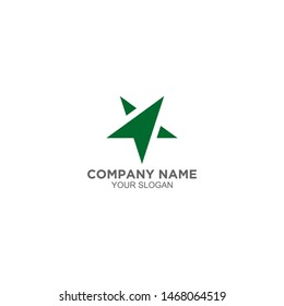 Arrow Star Click Logo Design Vector
