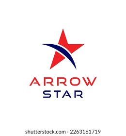 Plantilla de diseño del logotipo de Arrow Star.