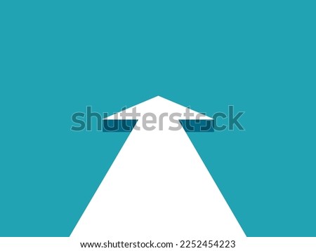 The arrow steadily moves forward. Vision and future business goals. business concept vector