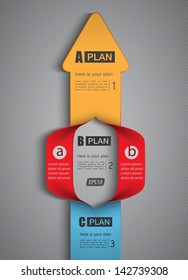 Arrow up / step presentation of data / vector infographic