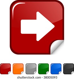  Arrow  sticker icon. Vector illustration.