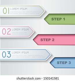 Arrow stickers. Infographics design.