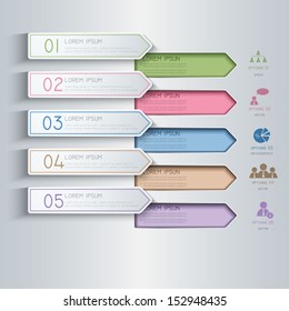 Arrow stickers. Infographics design. 