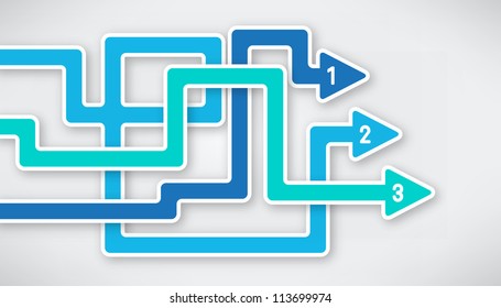 Arrow stickers with numbers