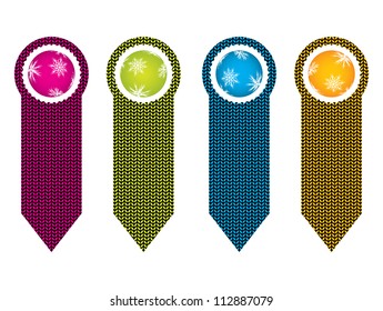 arrow stickers set with knitted design