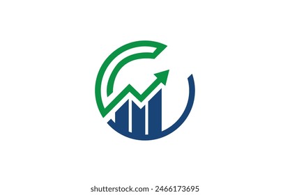 Arrow stock exchange chart icon vector logo template illustration design vector eps 10