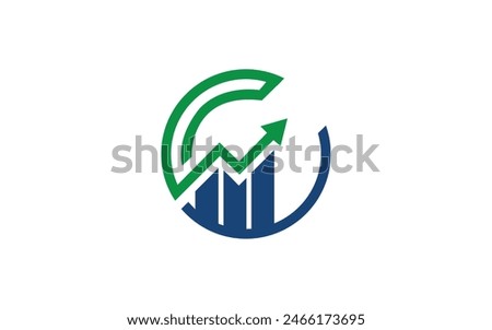 Arrow stock exchange chart icon vector logo template illustration design vector eps 10