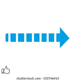 arrow straight, icon, vector illustration EPS 10