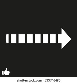 arrow straight, icon, vector illustration EPS 10
