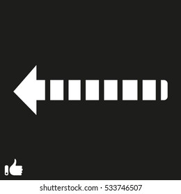 arrow straight, icon, vector illustration EPS 10